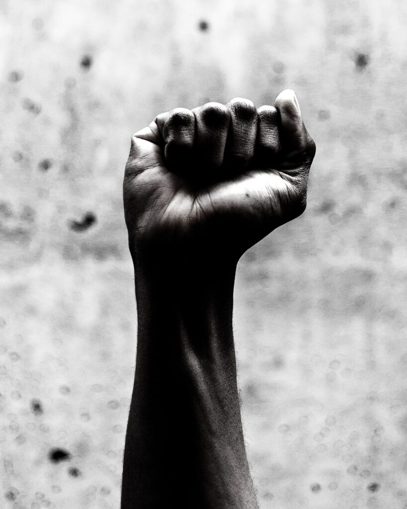 Power Fist as a symbol of Black History month.