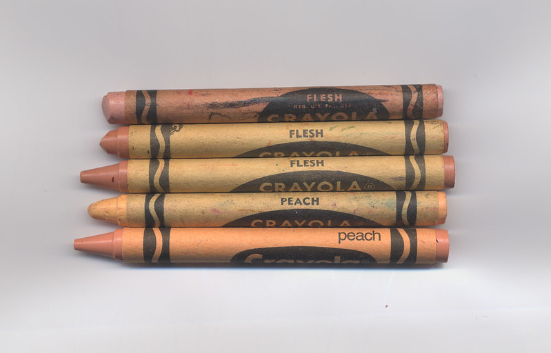 Whiteness makes white skin the norm. An example of this can be found in the Crayola crayon named Flesh which was changed in the mid 1960s to Peach.
